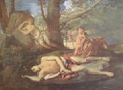 Nicolas Poussin E-cho and Narcissus (mk05) Sweden oil painting reproduction